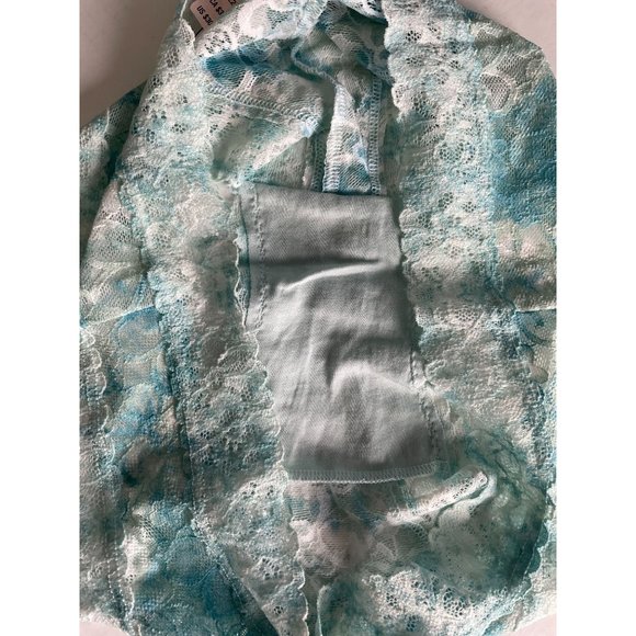 VICTORIA'S SECRET Cheeky Lace Panty, tie dye light blue/green, Medium - Picture 6 of 6